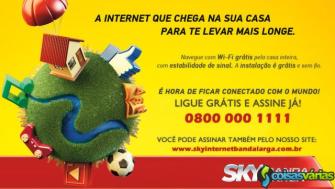 Assine a sky banda larga, a única 100% 4g do brasil!