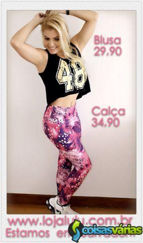 Calça legging fitness suplex - moda 