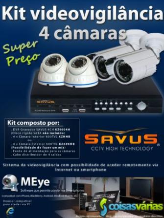 Kit de VIDEOVIGILANCIA com 4 Camaras