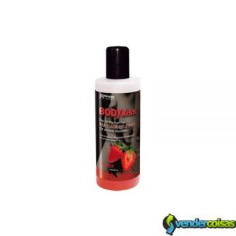 òleo de massagem bodykiss morango 100ml