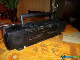 Rádio ster com duplo leitor de cassetes marca crow