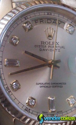 Relógio rolex presidente todo em ouro com diamante